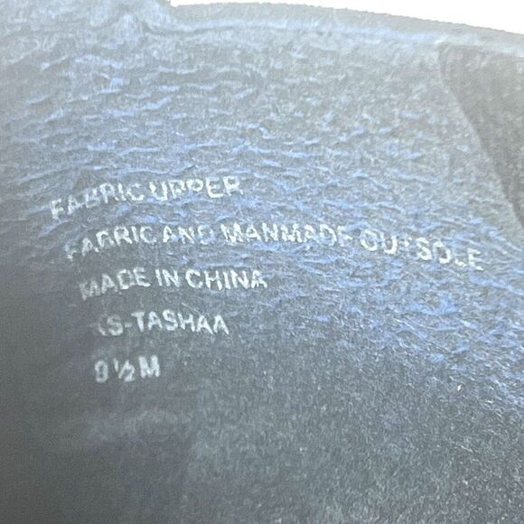 Karen Scott Navy Blue Fabric Cutout Glitter Slip On Comfort Wedges Women's 9.5 M - Picture 10 of 11